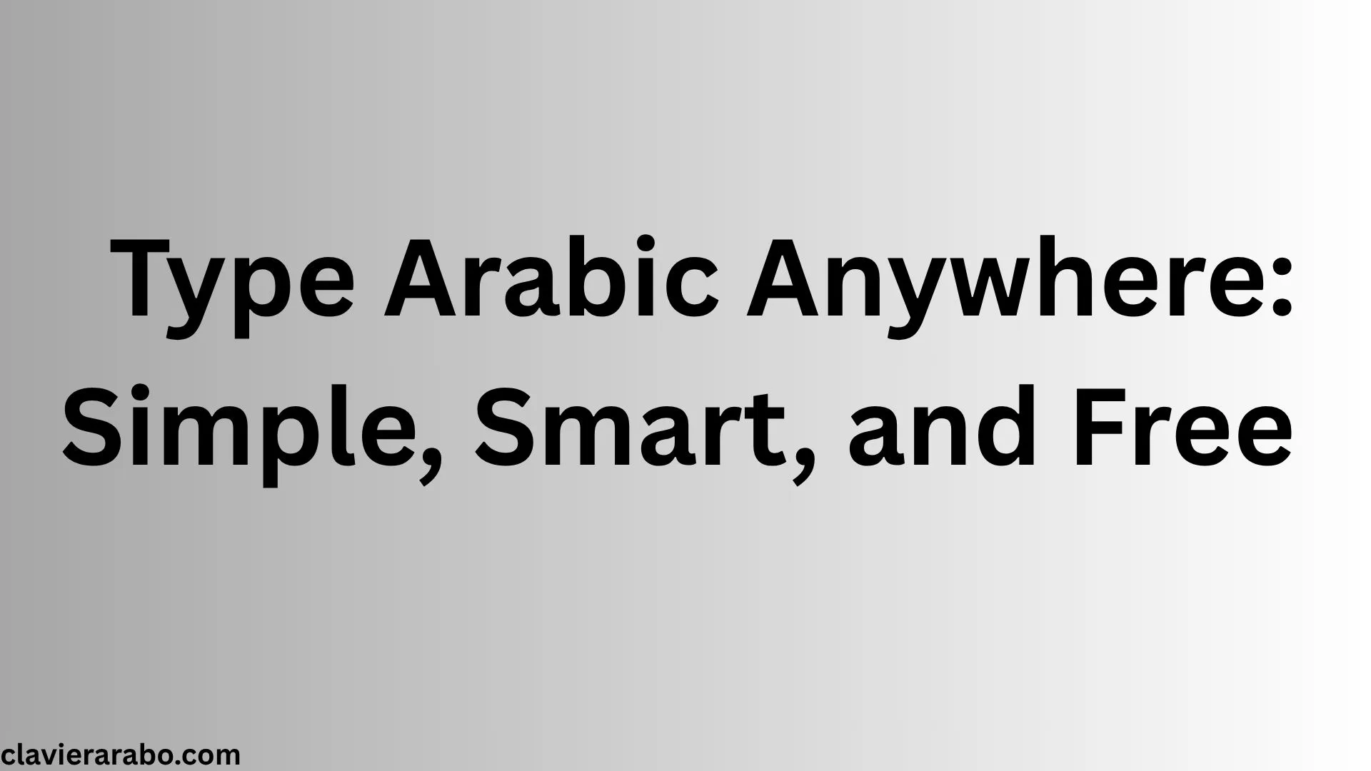 Type Arabic anywhere with this simple, free online tool, ideal for writing in Arabic using the full Arabic alphabet.