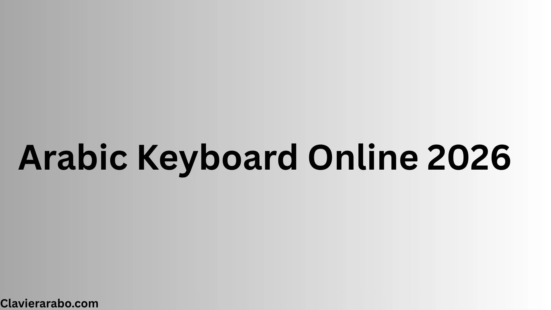 A clean virtual Arabic keyboard online interface for typing Arabic letters quickly on PC and mobile devices, 2026.